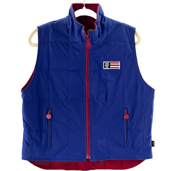 Wrangler Utility X20 Vest Reversible Fleece Lined Water Proof Blue Women’s Large - Picture 1 of 9